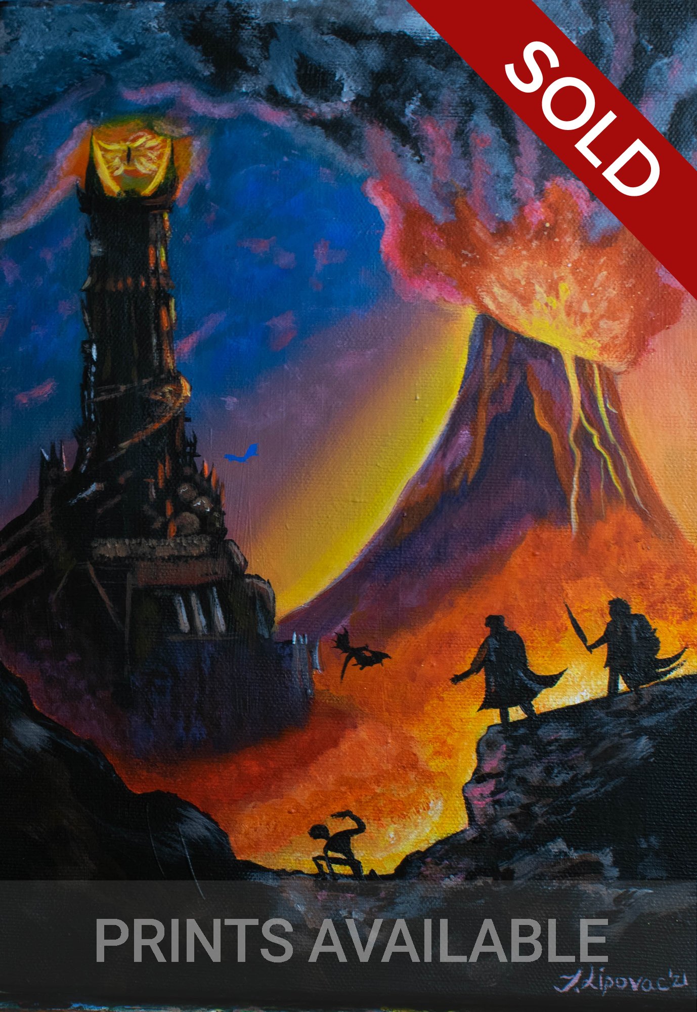 Barad Dur and Mount Doom